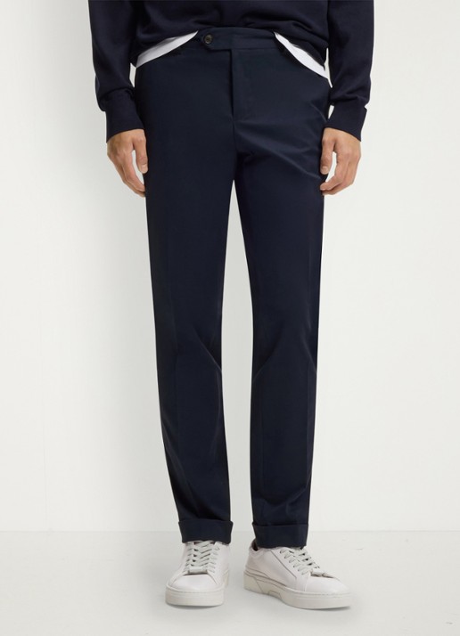BOSS Slim-fit broek van wasbaar stretchkatoen