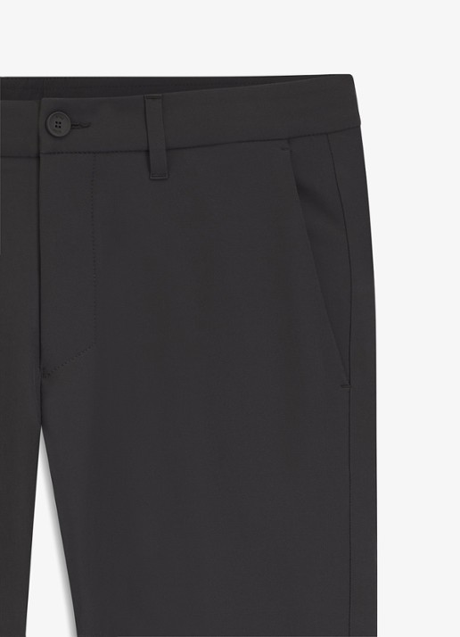 BOSS Slim-fit broek van waterafstotend stretchmateriaal - detail 2 dark grey-027 / grijs