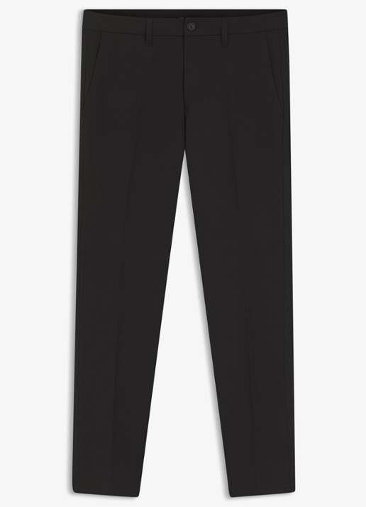 BOSS Slim-fit broek van waterafstotend stretchmateriaal - voorkant black-001 / zwart