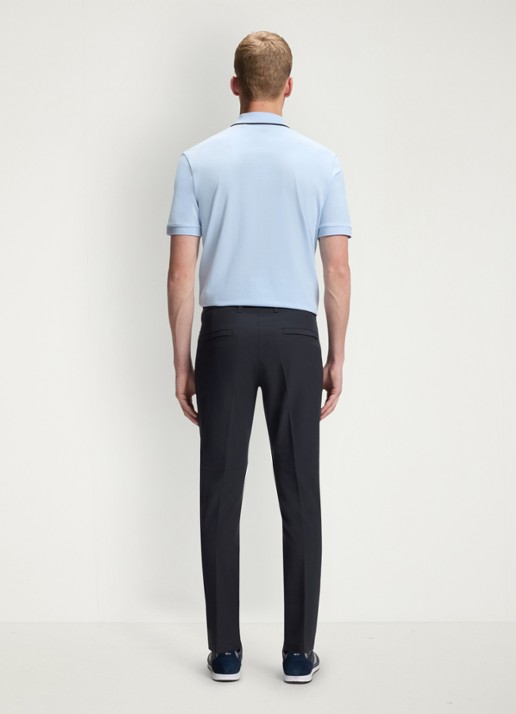 BOSS Slim-fit broek van waterafstotend stretchmateriaal - achterkant 4 dark blue-402 / blauw