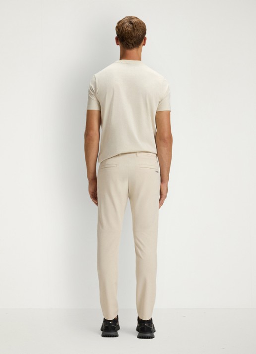 BOSS Slim-fit broek van waterafstotend stretchmateriaal - achterkant 10 open white-131 / wit
