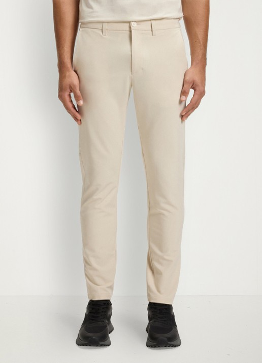 BOSS Slim-fit broek van waterafstotend stretchmateriaal - detail 6 open white-131 / wit