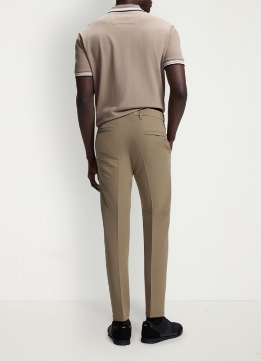 BOSS Slim-fit broek van waterafstotend stretchmateriaal - achterkant light /pastel green-334 / groen