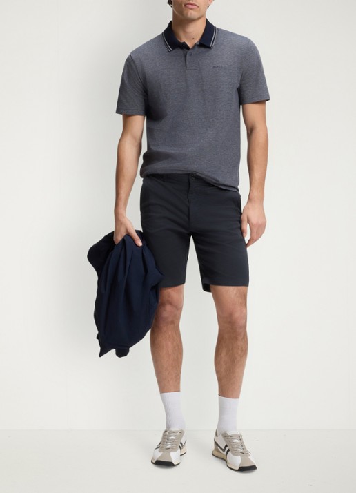 BOSS Slim fit chino met steekzakken - voorkant 2 dark blue-403 / blauw