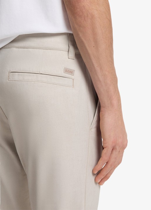 BOSS Slim fit chino met steekzakken - detail 4 beige