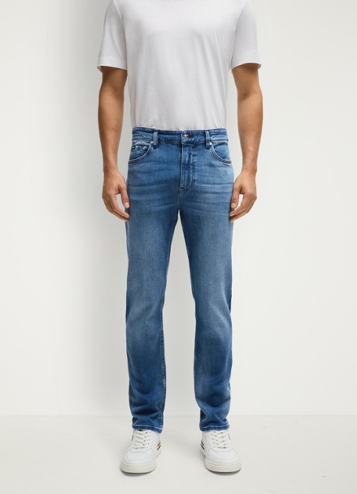 BOSS Slim fit jeans met medium wassing