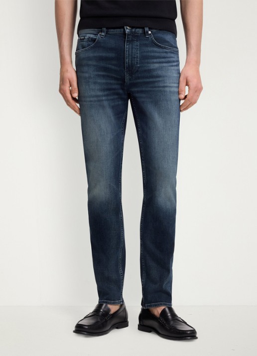 BOSS Slim fit jeans met steekzakken - detail 3 bright blue-435 / blauw