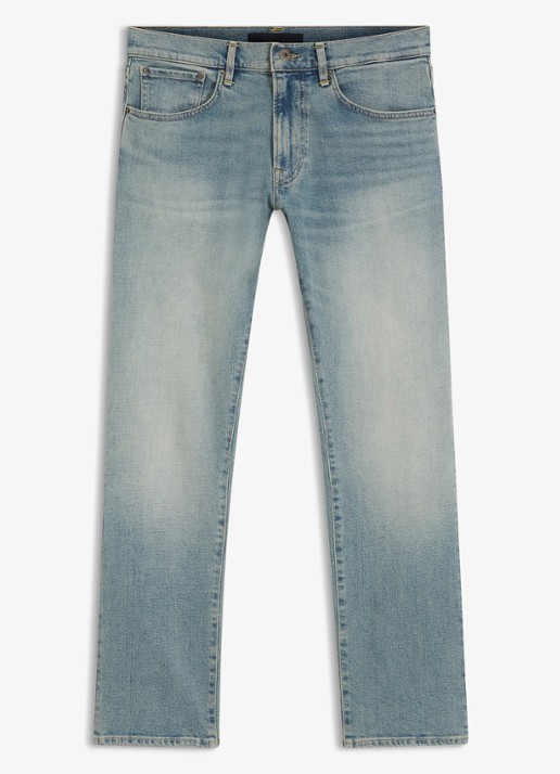 BOSS Slim fit jeans met stretch en medium wassing - voorkant 2 turquoise/aqua-443 / blauw
