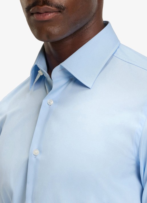 BOSS Slim-fit overhemd in gemakkelijk te strijken katoenen popeline met stretch - detail 2 light/pastel blue-452 / blauw