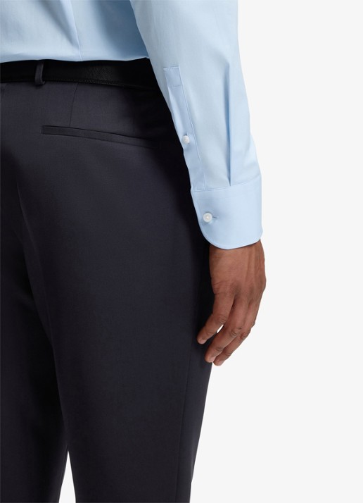 BOSS Slim-fit overhemd in gemakkelijk te strijken katoenen popeline met stretch - detail 3 light/pastel blue-452 / blauw
