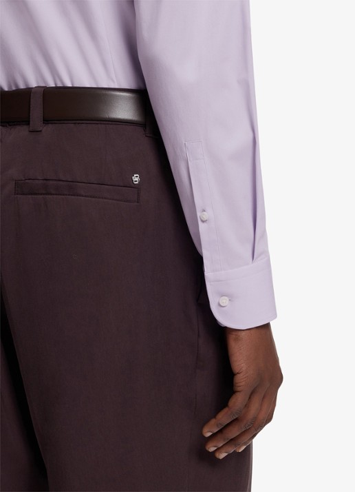 BOSS Slim-fit overhemd in gemakkelijk te strijken katoenen popeline met stretch - detail 3 light/pastel purple-533 / paars