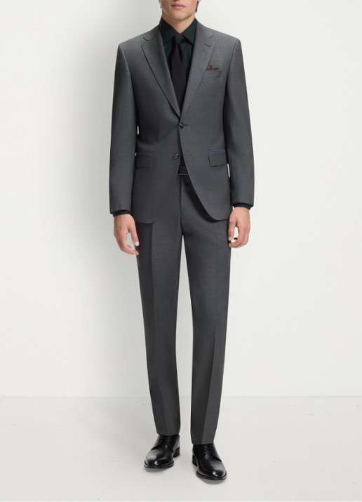 BOSS Slim-fit overhemd in gemakkelijk te strijken katoenen popeline met stretch - voorkant 5 open green-350 / groen