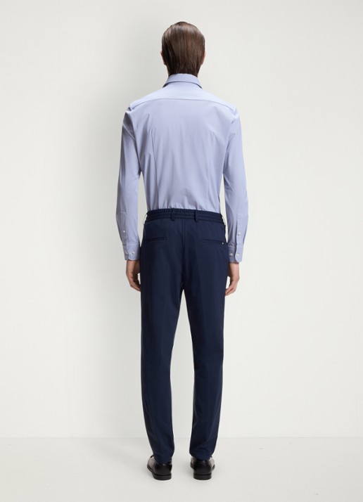 BOSS Slim fit overhemd met grafische print - detail 4 light/pastel blue-452 / lichtblauw