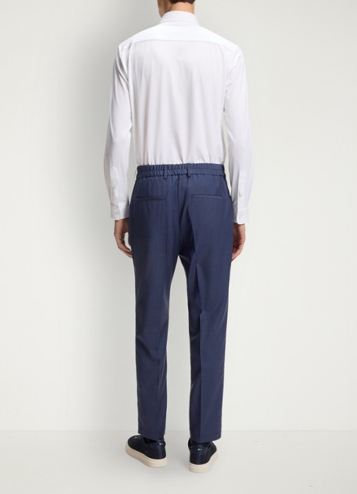 BOSS Slim fit overhemd met kent kraag - achterkant wit