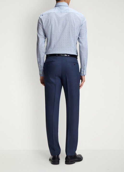 BOSS Slim-fit overhemd met print - achterkant 6 lichtblauw
