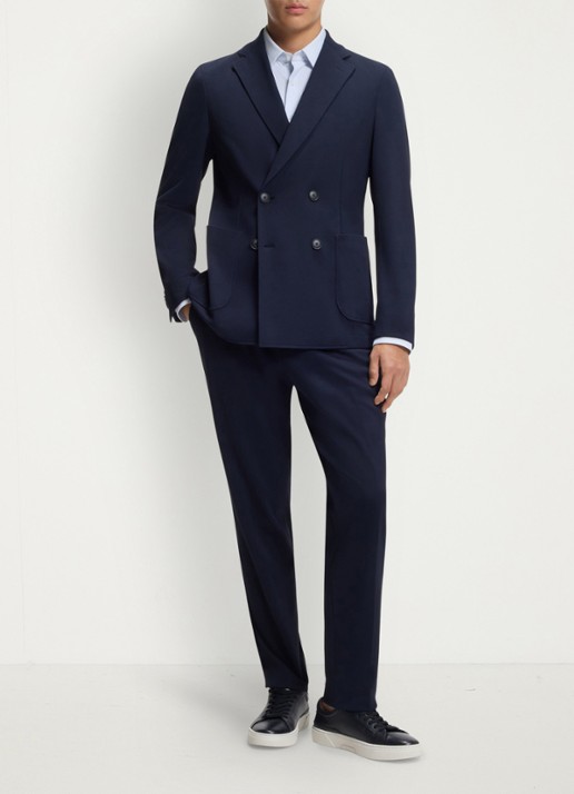 BOSS Slim fit overhemd met print - voorkant 2 lichtblauw
