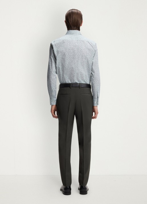 BOSS Slim fit overhemd met print - achterkant 3 groen