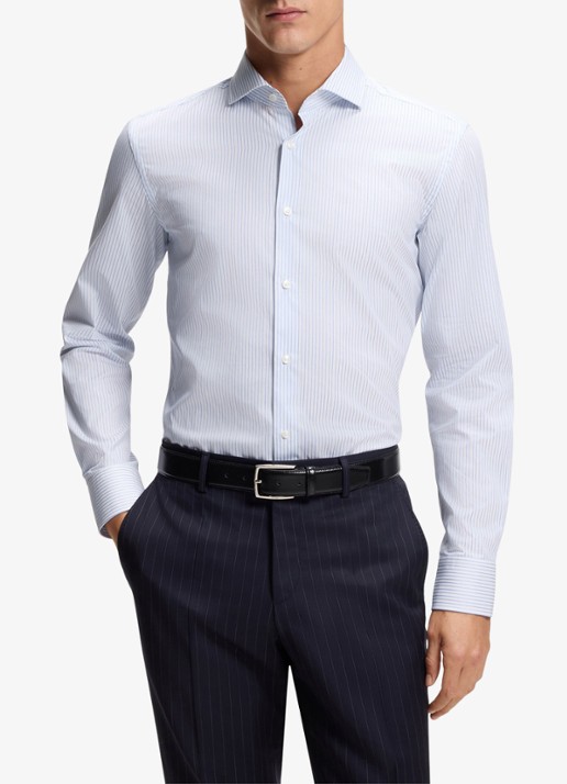 BOSS Slim fit overhemd met streepprint