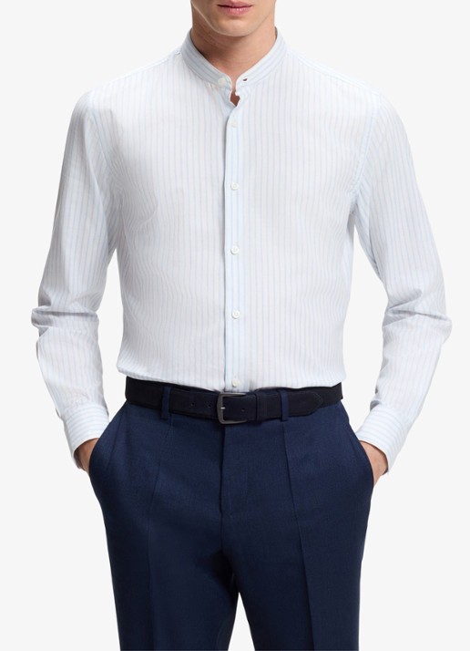 BOSS Slim fit overhemd met streepprint