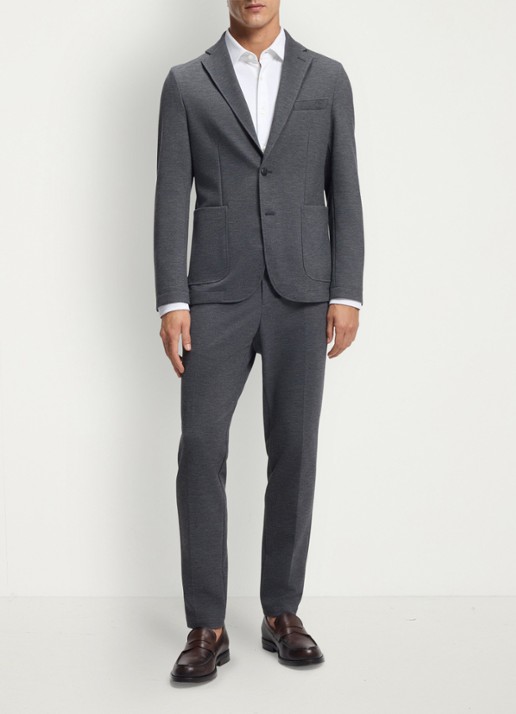 BOSS Slim fit overhemd met stretch - voorkant 3 wit