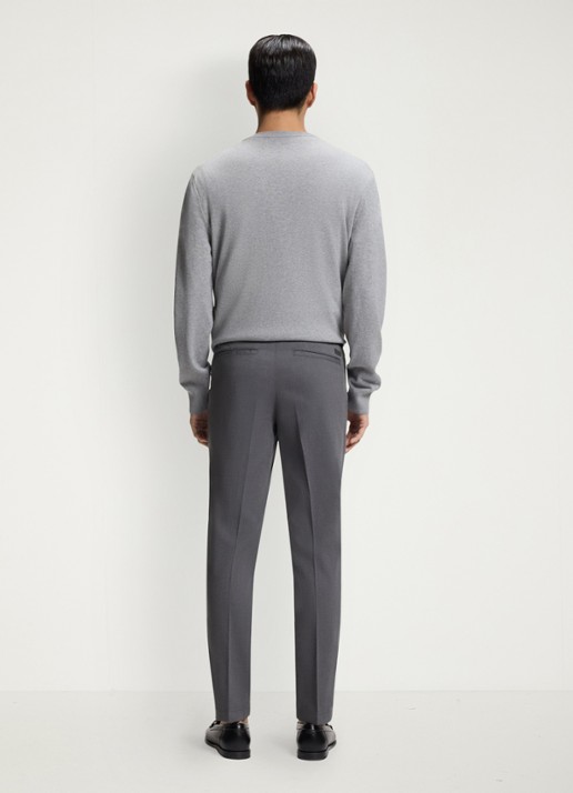 BOSS Slim fit pantalon met steekzakken  - achterkant 3 grijs