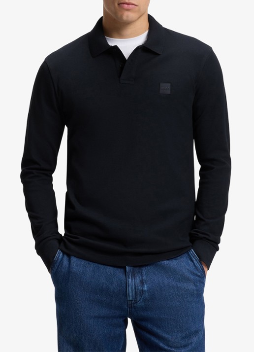 BOSS Slim fit polo van katoen