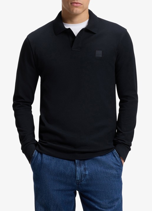 BOSS Slim fit polo van katoen