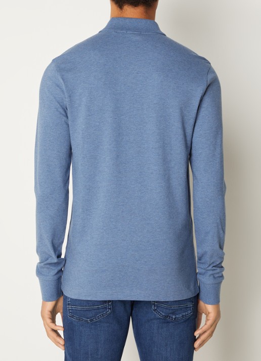 BOSS Slim fit polo van katoen - achterkant 4 blauw