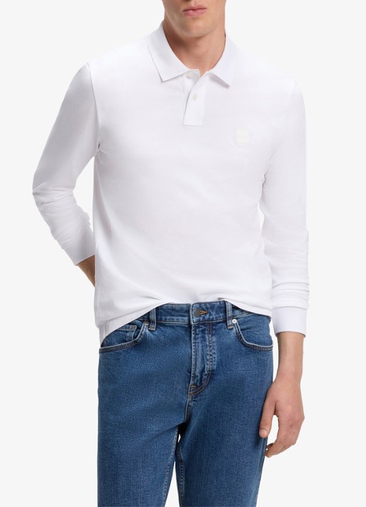 BOSS Slim fit polo van katoen