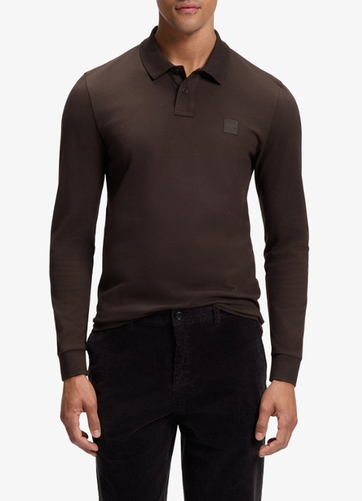 BOSS Slim fit polo van katoen