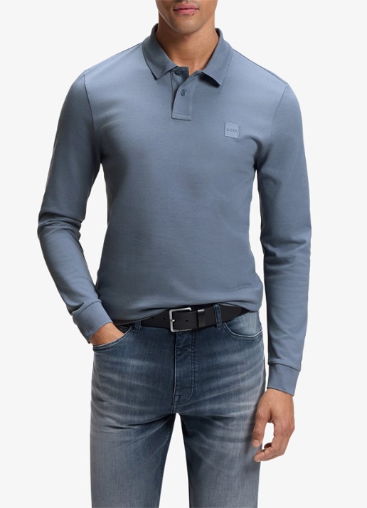 BOSS Slim fit polo van katoen
