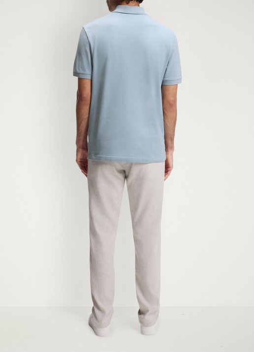 BOSS Slim-fit polo van stretchkatoen met logopatch - achterkant 3 light/pastel blue-458 / blauw