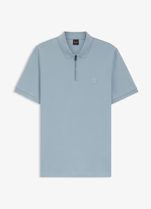 BOSS Slim-fit polo van stretchkatoen met logopatch