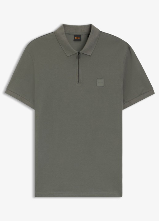 BOSS Slim-fit polo van stretchkatoen met logopatch