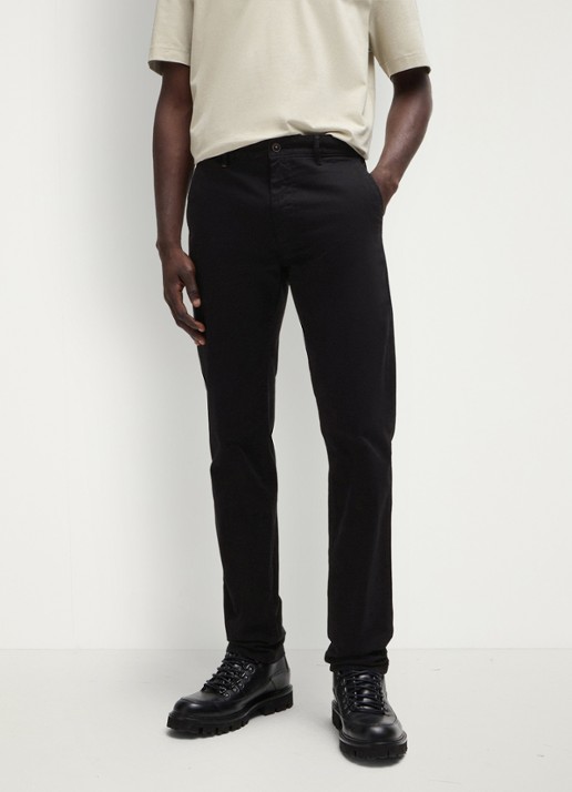 BOSS Slim-fit satijnen chino van stretchkatoen
