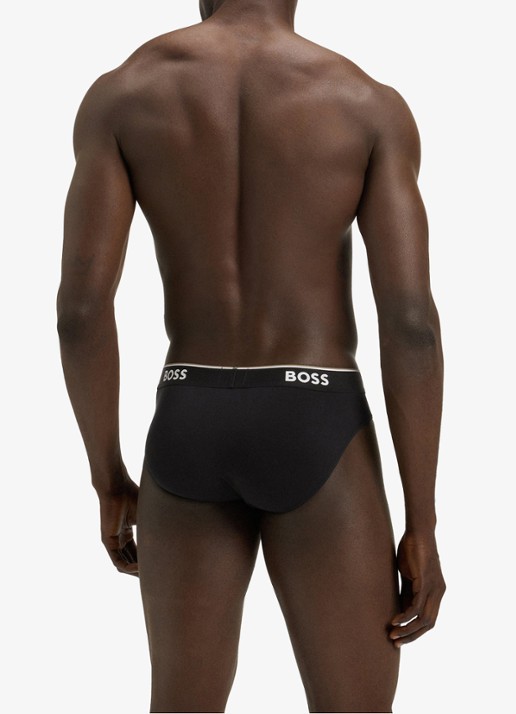 BOSS Slip met logoband in 3-pack - achterkant 3 zwart