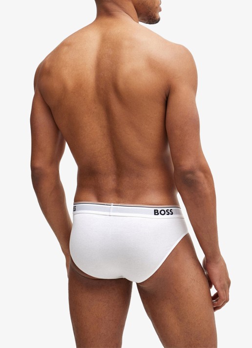 BOSS Slip met logoband in 3-pack - achterkant 4 lichtgrijs