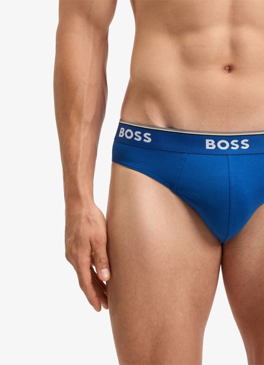 BOSS Slip met logoband in 3-pack - detail 2 blauw