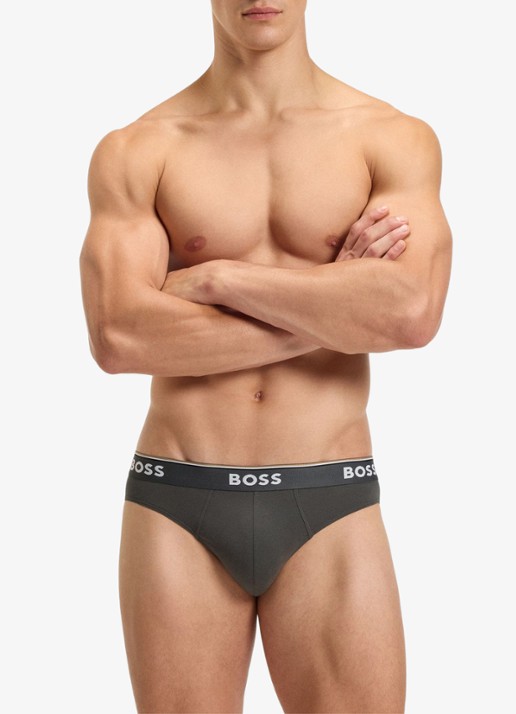 BOSS Slip met logoband in 3-pack - detail 3 blauw