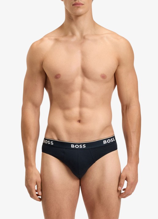BOSS Slip met logoband in 3-pack - detail 4 blauw