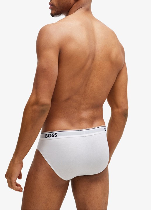 BOSS Slip met logoband in 3-pack - achterkant wit