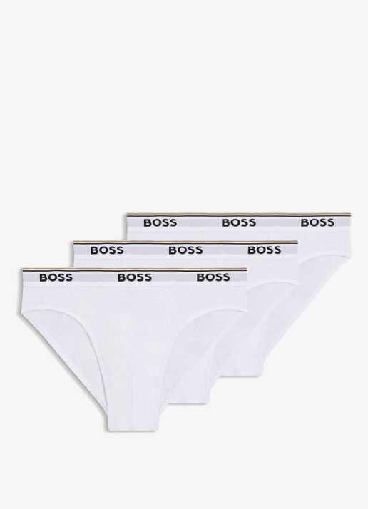 BOSS Slip met logoband in 3-pack - voorkant 4 wit