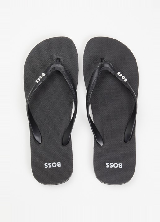 BOSS Slipper met logo - detail 4 zwart