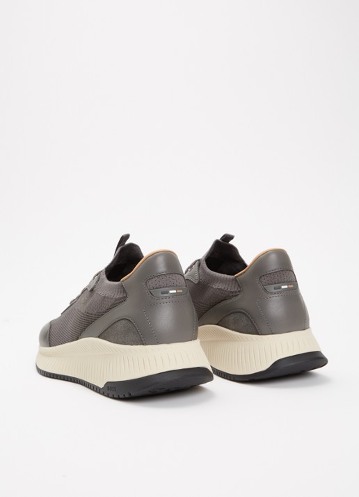 BOSS Sneaker met gebreid bovenwerk - achterkant 2 grijs