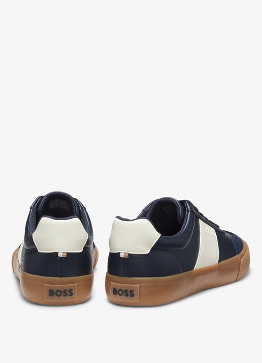 BOSS Sneaker met logo - detail 4 donkerblauw