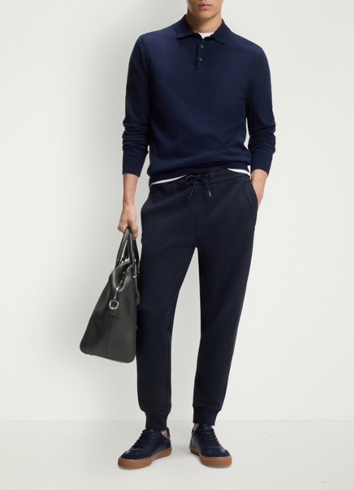 BOSS Sneaker met logo - detail 5 donkerblauw