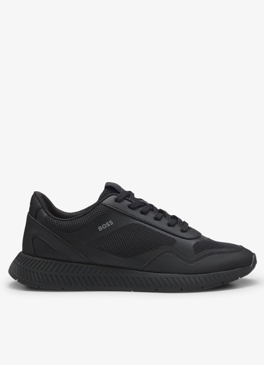 BOSS Sneaker met logo - voorkant zwart