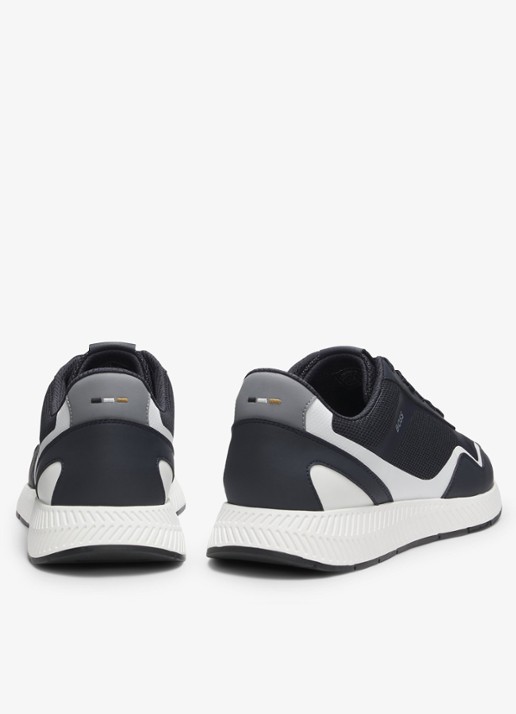 BOSS Sneaker met logo - achterkant 3 donkerblauw