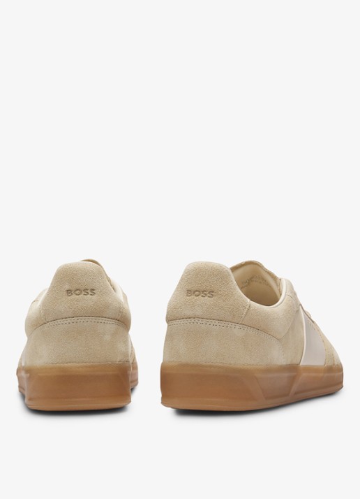 BOSS Sneaker van suède - achterkant 6 beige