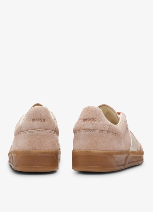 BOSS Sneaker van suède - achterkant 3 bordeauxrood